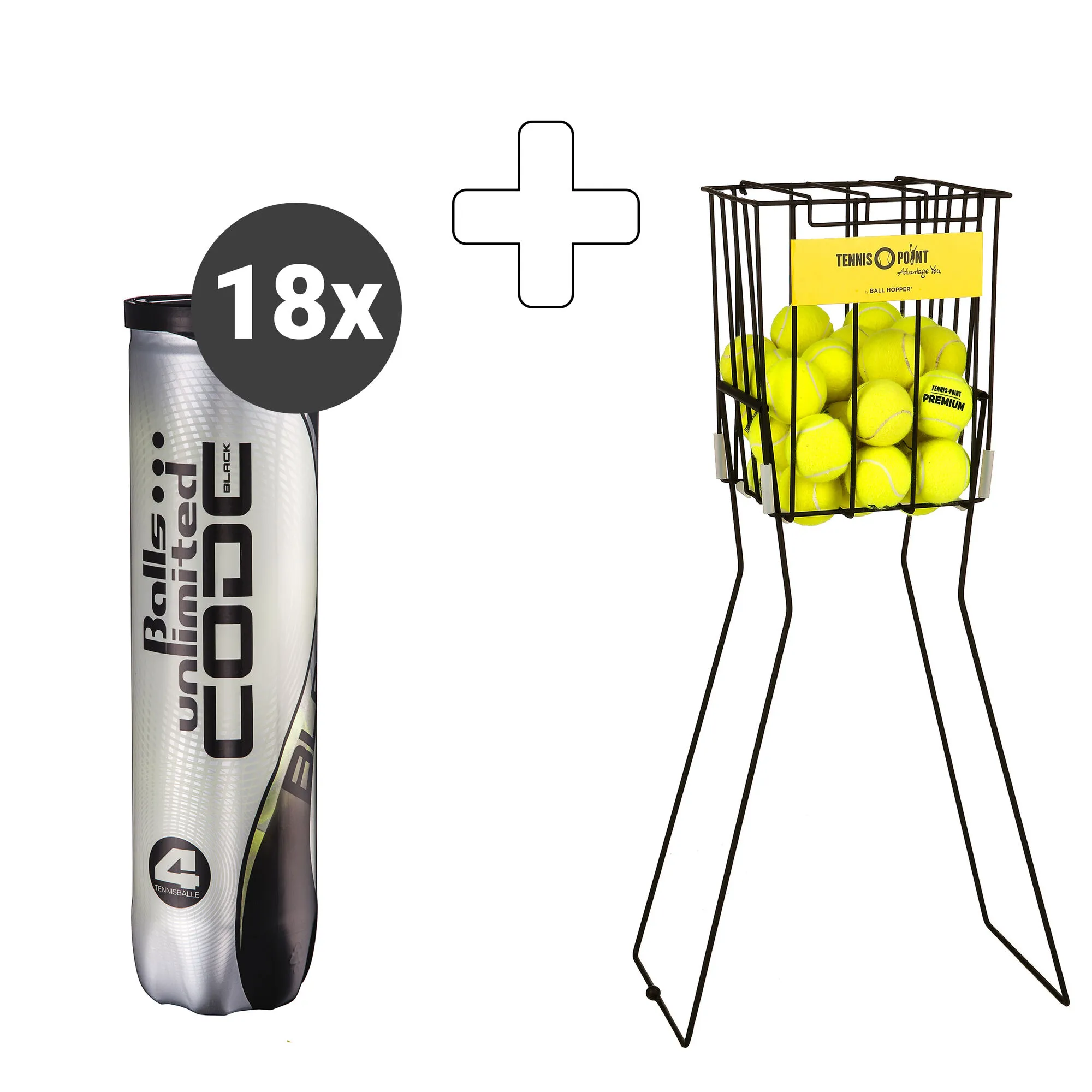 Balls Unlimited Code Black 18 Tubi Da 4 In Aggiunta Cesto Per Palline 3 Balls Unlimited Code Black 18 Tubi Da 4 In Aggiunta Cesto Per Palline