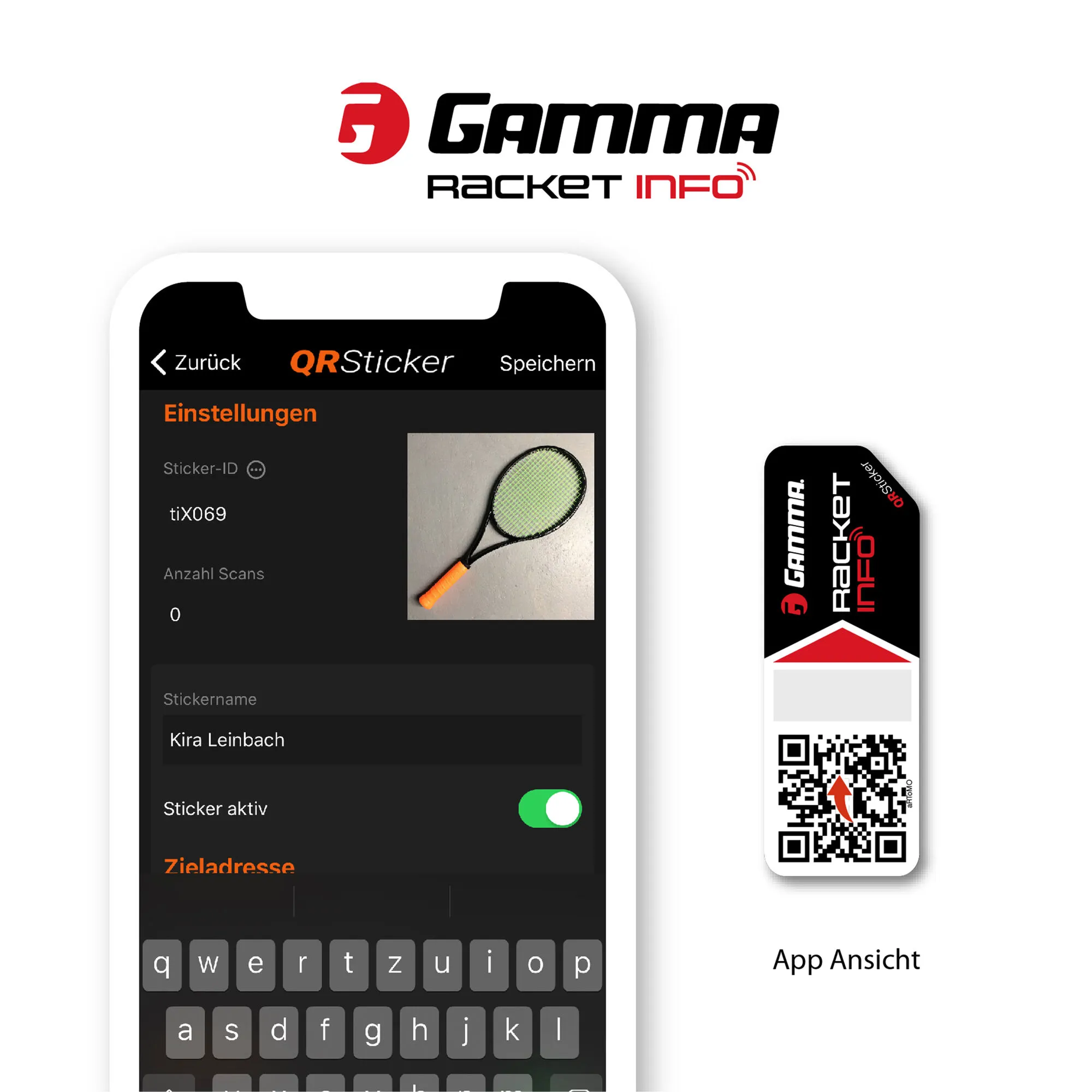 Gamma Racket Info Internationale Version Incollare Gli Adesivi Confezione Da 16 - Nero 5 Gamma Racket Info Internationale Version Incollare Gli Adesivi Confezione Da 16 - Nero - immagine 3