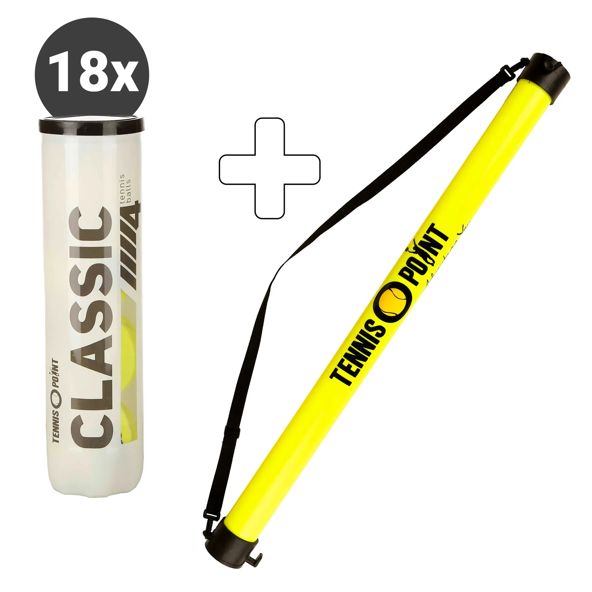 Tennis-Point Classic Tennisball 18 Tubi Da 4 In Aggiunta Tubo Per Palline 3 Tennis-Point Classic Tennisball 18 Tubi Da 4 In Aggiunta Tubo Per Palline