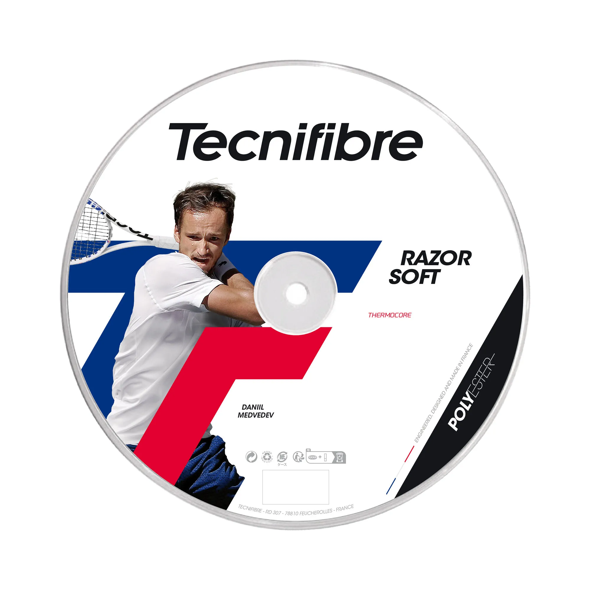 TECNIFIBRE Razor Soft 200m Rotolo Di Corde - Grigio 3 TECNIFIBRE Razor Soft 200m Rotolo Di Corde - Grigio
