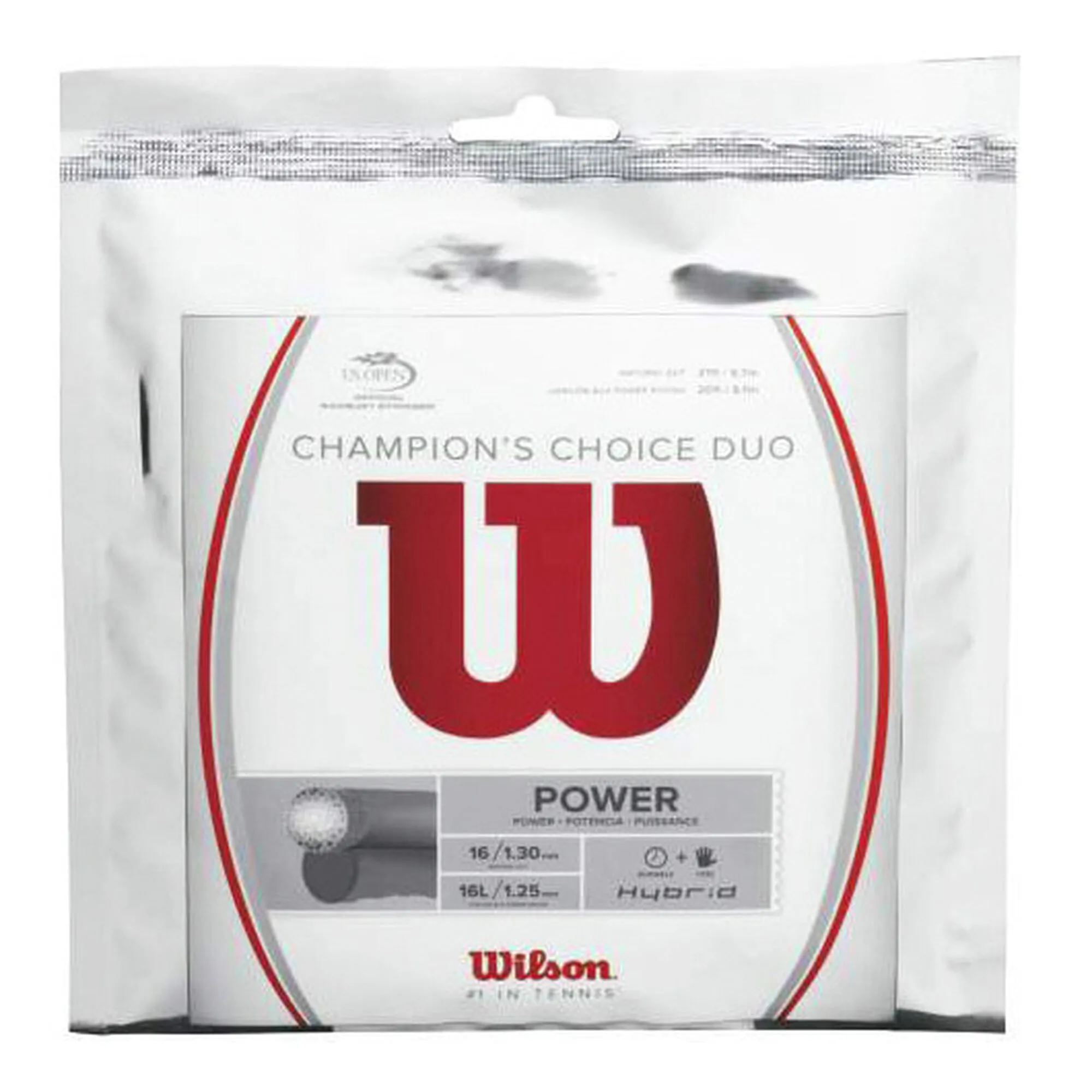 Wilson Champions Choice Duo, Silber Set Di Corde 12,2m - Argento 3 Wilson Champions Choice Duo, Silber Set Di Corde 12,2m - Argento