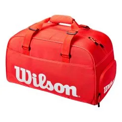 Wilson Super Tour Small Duffle Borsa Sportiva - Rosso, Bianco