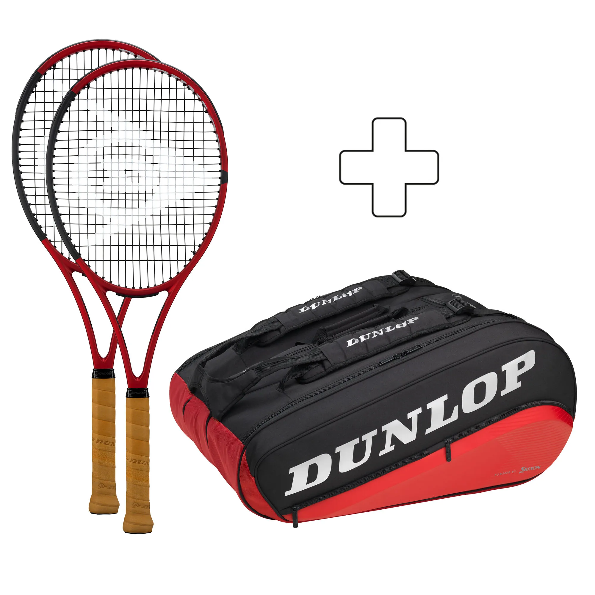 Dunlop 2x CX 200 Tour 18x20 In Aggiunta Borsa Per Racchetta 3 Dunlop 2x CX 200 Tour 18x20 In Aggiunta Borsa Per Racchetta
