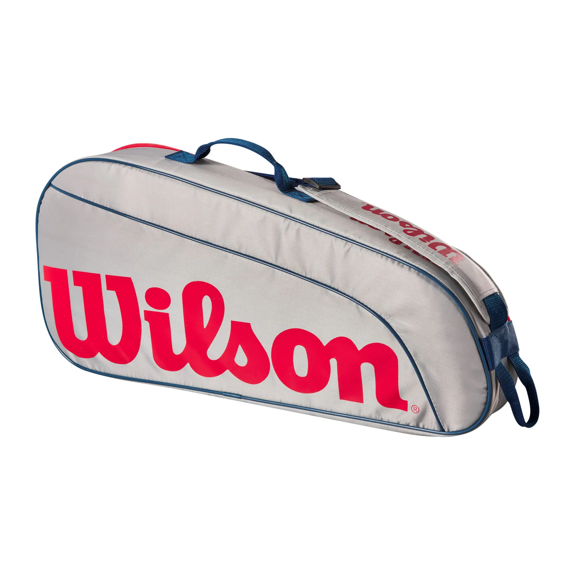 Wilson Junior Borsa Per Racchetta Da 3 - Grigio, Rosso 3 Wilson Junior Borsa Per Racchetta Da 3 - Grigio, Rosso